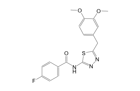 N-[5-(3,4-dimethoxybenzyl)-1,3,4-thiadiazol-2-yl]-4-fluorobenzamide