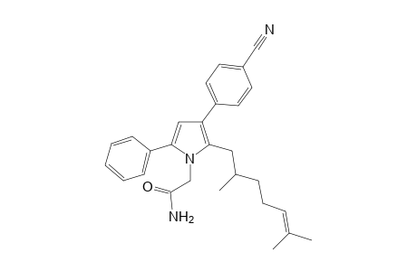 rac-2-[3-(4-Cyanophenyl)-2-(2,6-dimethylhept-5-en-1-yl)-5-phenyl-1H-pyrrol-1-yl]acetamide