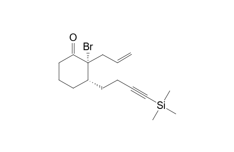 2-Bromo-2-(2-allyl)-3-(4-trimethylsilyl-3-butynyl)-1-cyclohexanone