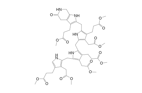 1,4,6,7-Tetrakis[.beta.-(methoxycarbonyl)ethyl]-2,3,5-tris[(methylcarbonyl)methyl]-8-(.beta.-(carboxyethyl)-8'-(aminomethyl)bilane lactam