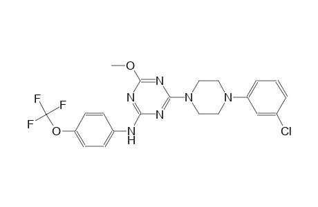 4-[4-(3-chlorophenyl)-1-piperazinyl]-6-methoxy-N-[4-(trifluoromethoxy)phenyl]-1,3,5-triazin-2-amine
