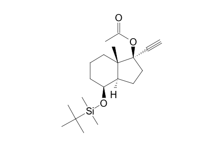 Des-A,B-8.beta.-tert-butyldimethylsiloxy-17-acetoxypregna-17-yne