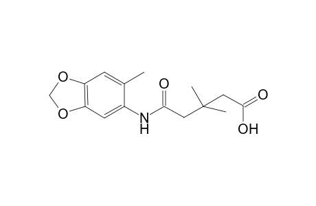 Pentanoic acid, 3,3-dimethyl-5-[(6-methyl-1,3-benzodioxol-5-yl)amino]-5-oxo-