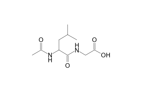 2-[(2-acetamido-4-methyl-1-oxopentyl)amino]acetic acid