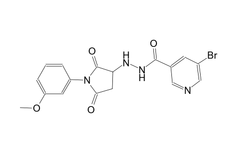 5-bromo-N'-[1-(3-methoxyphenyl)-2,5-dioxo-3-pyrrolidinyl]nicotinohydrazide