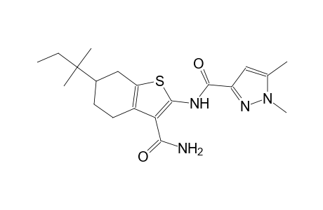 N-[3-(aminocarbonyl)-6-tert-pentyl-4,5,6,7-tetrahydro-1-benzothien-2-yl]-1,5-dimethyl-1H-pyrazole-3-carboxamide
