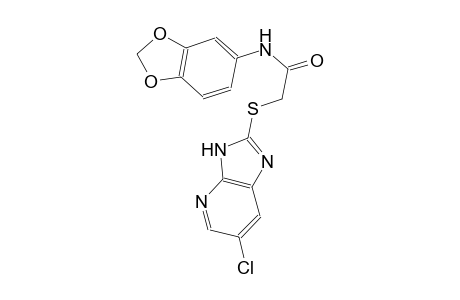 N-(1,3-benzodioxol-5-yl)-2-[(6-chloro-3H-imidazo[4,5-b]pyridin-2-yl)sulfanyl]acetamide