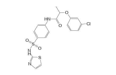 2-(3-chlorophenoxy)-N-{4-[(1,3-thiazol-2-ylamino)sulfonyl]phenyl}propanamide