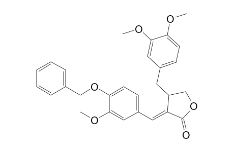 (E)-.alpha.-(3-Methoxy-4-benzyloxybenzylidene)-.beta.-(3,4-dimethoxybenzyl)-.gamma.-butyrolactone