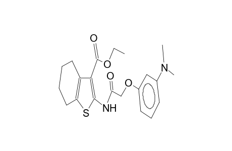N-(3-ethoxycarbonyl-4,5-tetramethyleno-2-thienyl)-2-(3-dimethylaminophenoxy)acetamide