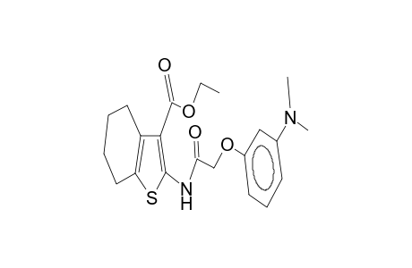 N-(3-ethoxycarbonyl-4,5-tetramethyleno-2-thienyl)-2-(3-dimethylaminophenoxy)acetamide