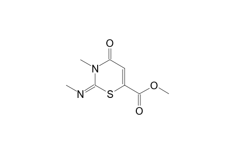 2-Methylimino-3-methyl-6-methoxycarbonyl-2,3-dihydro-1,3-thiazin-4-one