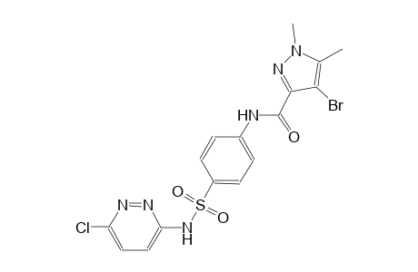 4-bromo-N-(4-{[(6-chloro-3-pyridazinyl)amino]sulfonyl}phenyl)-1,5-dimethyl-1H-pyrazole-3-carboxamide