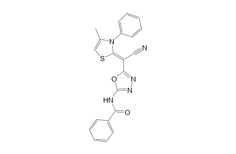 N-(5-(Cyano(4-methyl-3-phenylthiazol-2(3H)-ylidene)methyl)-1,3,4-oxadiazol-2-yl)benzamide