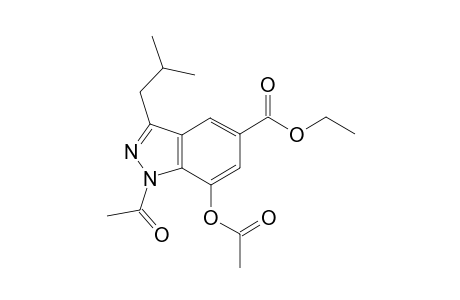 Ethyl N'-Acetyl-7-acetoxy-3-(isobutyl)indazole-5-carboxylate