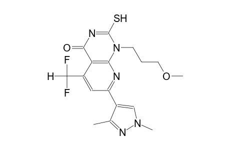 pyrido[2,3-d]pyrimidin-4(1H)-one, 5-(difluoromethyl)-7-(1,3-dimethyl-1H-pyrazol-4-yl)-2-mercapto-1-(3-methoxypropyl)-
