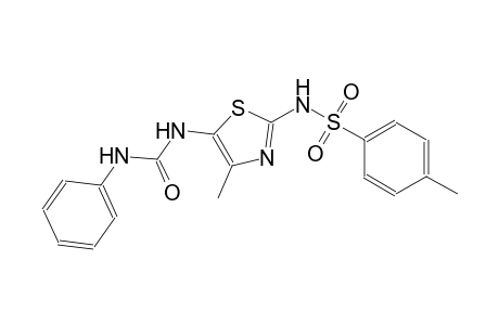 benzenesulfonamide, 4-methyl-N-[4-methyl-5-[[(phenylamino)carbonyl]amino]-2-thiazolyl]-