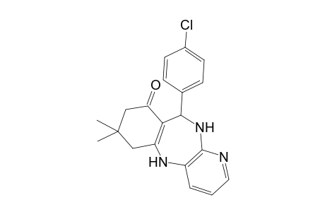 10-(4-chlorophenyl)-14,14-dimethyl-2,7,9-triazatricyclo[9.4.0.0(3,8)]pentadeca-1(11),3(8),4,6-tetraen-12-one
