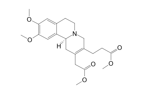 (11bS)-3-[9,10-Dimethoxy-2-(methoxycarbonylmethyl)-1,6,7,11b-tetrahydro-4H-benzo-[a]quinolizine-3-yl]propionic acid-methylester
