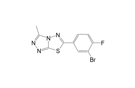 [1,2,4]triazolo[3,4-b][1,3,4]thiadiazole, 6-(3-bromo-4-fluorophenyl)-3-methyl-