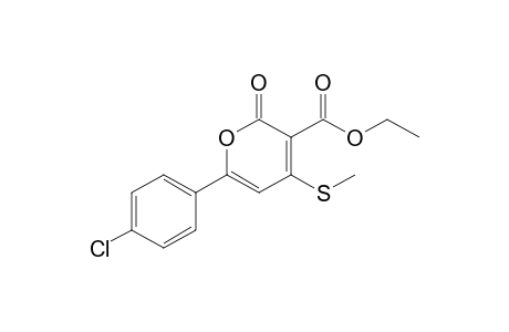 6-(4-Chlorophenyl)-2-keto-4-(methylthio)pyran-3-carboxylic acid ethyl ester