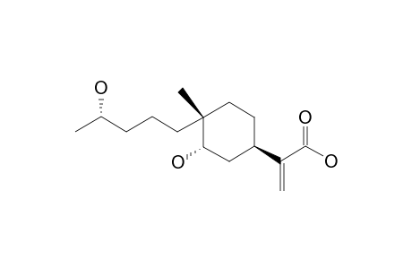 LAGGERIC-ACID;(4S,5S*,7R*,10R*)-4,5-SECO-4,5-DIHYDROXY-11(13)-EUDESMEN-12-OIC-ACID