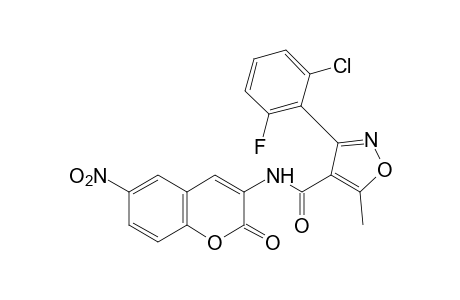 3-{[3-(2-chloro-6-fluorophenyl)-5-methyl-4-isoxazolyl]carboxamido}-6-nitrocoumarin