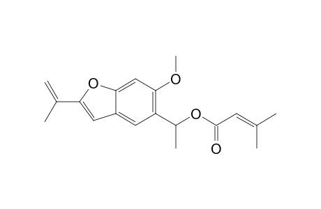 2-Butenoic acid, 3-methyl-, 1-[6-methoxy-2-(1-methylethenyl)-5-benzofuranyl]ethyl ester