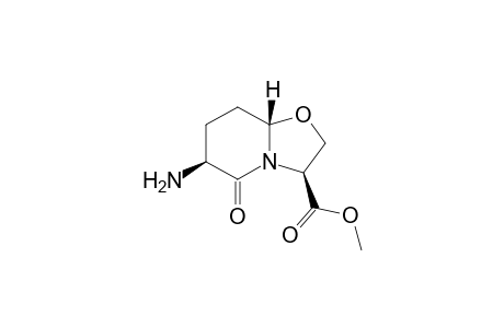 (3S,6S,8aS)-6-amino-5-keto-2,3,6,7,8,8a-hexahydrooxazolo[3,2-a]pyridine-3-carboxylic acid methyl ester