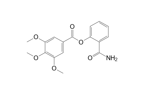3,4,5-trimethoxybenzoic acid, o-carbamoylphenyl ester