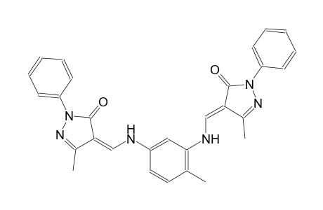 3H-pyrazol-3-one, 4-[[[5-[[(Z)-(1,5-dihydro-3-methyl-5-oxo-1-phenyl-4H-pyrazol-4-ylidene)methyl]amino]-2-methylphenyl]amino]methylene]-2,4-dihydro-5-methyl-2-phenyl-, (4E)-