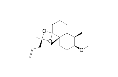 Spiro[1,3-dioxolane-2,1'(2'H)-naphthalene], octahydro-6'-methoxy-5',8'a-dimethyl-5'-(2-propenyl)-, (4'a.alpha.,5'.alpha.,6'.beta.,8'a.beta.)-(.+-.)-