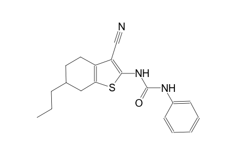 N-(3-cyano-6-propyl-4,5,6,7-tetrahydro-1-benzothien-2-yl)-N'-phenylurea