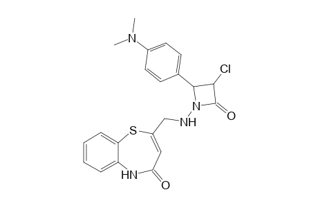 2-[4'-Oxo-3'-chloro-2'-(4-N,N-Dimethylamino)phenylazetidinyl]iminomethyl-1,5-benzothia-4(5H)-one