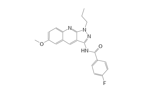4-fluoro-N-(6-methoxy-1-propyl-1H-pyrazolo[3,4-b]quinolin-3-yl)benzamide