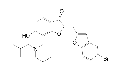 3(2H)-benzofuranone, 7-[[bis(2-methylpropyl)amino]methyl]-2-[(5-bromo-2-benzofuranyl)methylene]-6-hydroxy-, (2Z)-