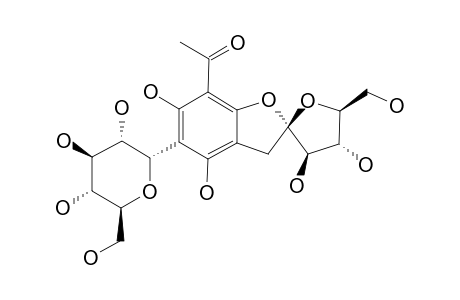 2,4,6-TRIHYDROXYACETOPHENONE-2-O-(2'),3-C-(1')-1'-DESOXY-BETA-D-FRUCTOFURANOSIDE-5-C-ALPHA-D-GLUCOPYRANOSIDE