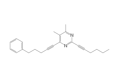 2-Hex-1-ynyl-4,5-dimethyl-6-(5-phenylpent-1-ynyl)pyrimidine