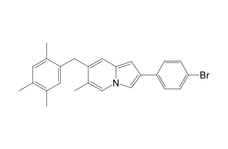 6-Methyl-2-(4-bromophenyl)-7-(2,4,5-trimethylbenzyl)indolizine
