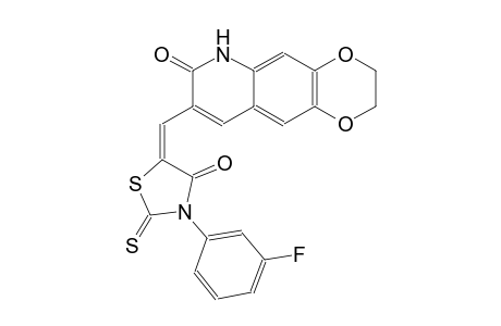 [1,4]dioxino[2,3-g]quinolin-7(6H)-one, 8-[(E)-[3-(3-fluorophenyl)-4-oxo-2-thioxo-5-thiazolidinylidene]methyl]-2,3-dihydro-