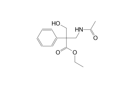 ethyl 3-(acetylamino)-2-(hydroxymethyl)-2-phenylpropanoate