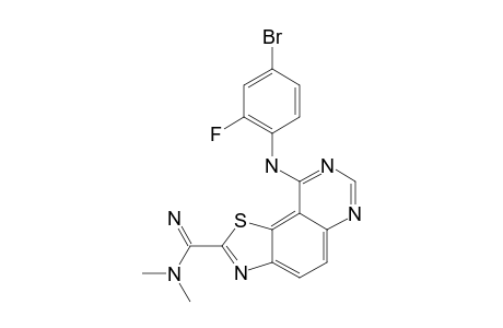 9-(4-BROMO-2-FLUOROPHENYLAMINO)-N,N-DIMETHYLTHIAZOLO-[5,4-F]-QUINAZOLINE-2-CARBOXIMIDAMIDE