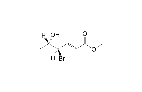 Methyl 5-hydroxy-4-bromo-2-hexenoate
