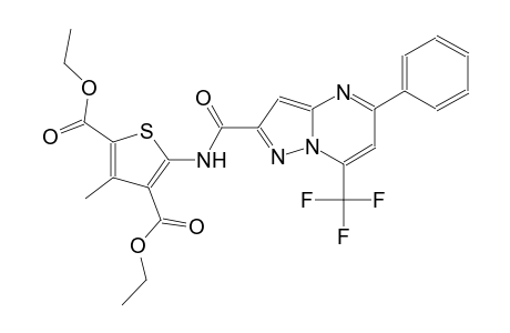 3-Methyl-5-[[oxo-[5-phenyl-7-(trifluoromethyl)-2-pyrazolo[1,5-a]pyrimidinyl]methyl]amino]thiophene-2,4-dicarboxylic acid diethyl ester