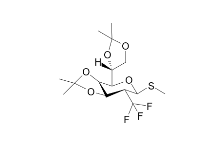 1,2-Dideoxy-3,4:6,7-di-O-isopropylidene-1.alpha.-(methylsulfanyl)-2-C-(trifluoromethyl)-D-glycero-D-galacto-heptopyranoside