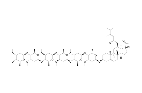 #21;CYNANCHOGENIN-3-O-BETA-D-CYMAROPYRANOSYL-(1->4)-BETA-D-CYMAROPYRANOSYL-(1->4)-BETA-D-OLEANDROPYRANOSYL-(1->4)-BETA-D-OLEANDROPYRANOSYL-(1->4)-BETA-D