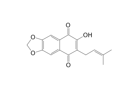 2-Hydroxy-3-(3"-methyl-2"-butenyl)-5,6-(methylene-1',3'-dioxy)-1,4-dihydronaphthalene-1,4-dione