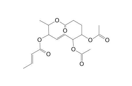 (E)-9-(((E)-but-2-enoyl)oxy)-10-methyl-2-oxo-3,4,5,6,9,10-hexahydro-2H-oxecine-5,6-diyl diacetate