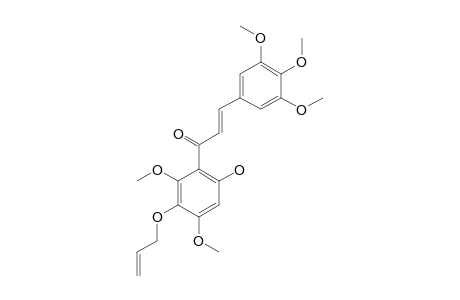 1-[2-HYDROXY-4,6-DIMETHOXY-5-(PROP-2-ENYLOXY)-PHENYL]-3-(3,4,5-TRIMETHOXYPHENYL)-PROPENONE