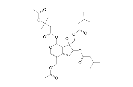 VALTRATE-HYDRINE-B8;11-ACETYLOXY-1-[3-ACETYLOXY-ISOVALERYL]-8-HYDROXY-7,10-ISOVALERYL-7,9-DIHYDROCYCLOPENTA-[C]-PYRAN